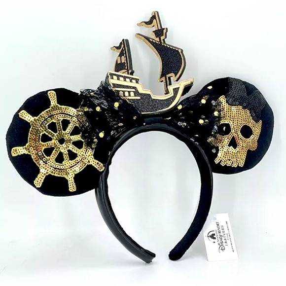 Pirates of the Caribbean Minnie Mouse Disney Parks Ears Headband Exclusive - Picture 3 of 12